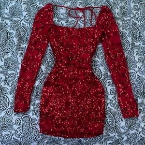 Lucy in the sky red mini dress